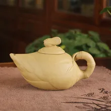 Чайник для Пуэра 180cc, Исин Фиолетовый Глиняный Чайник, бамбуковый чайник, чайный сервиз, чайный чайник в китайском стиле