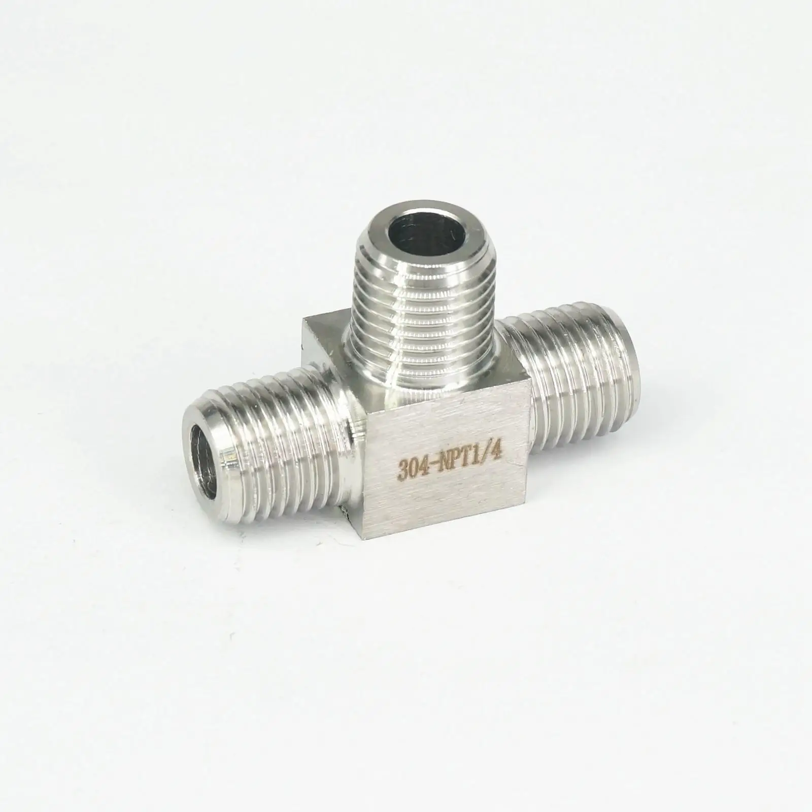 4000 PSI 1/2" NPT Female Tee 3 Way Pipe Fitting 304 Stainless Water Gas Oil 