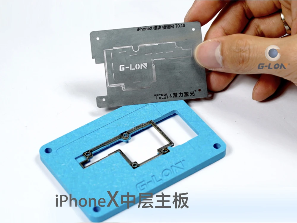 Iphone X Location JIG Kit Mainboard IC CHIP Fixture BGA Reballing Stencils Iphone Chips Circuit Board Repair Tool