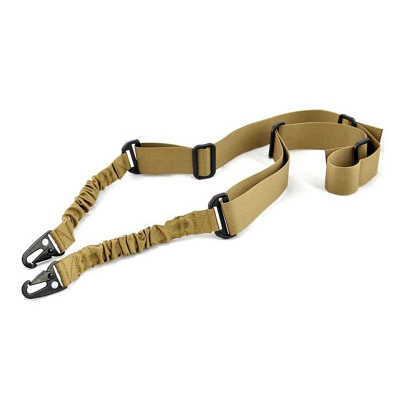

1.4m Adjustable 2 Dual-Point Mission Bungee Hunting Belt Elastic Tactical Military Sling Strap for Gun Army
