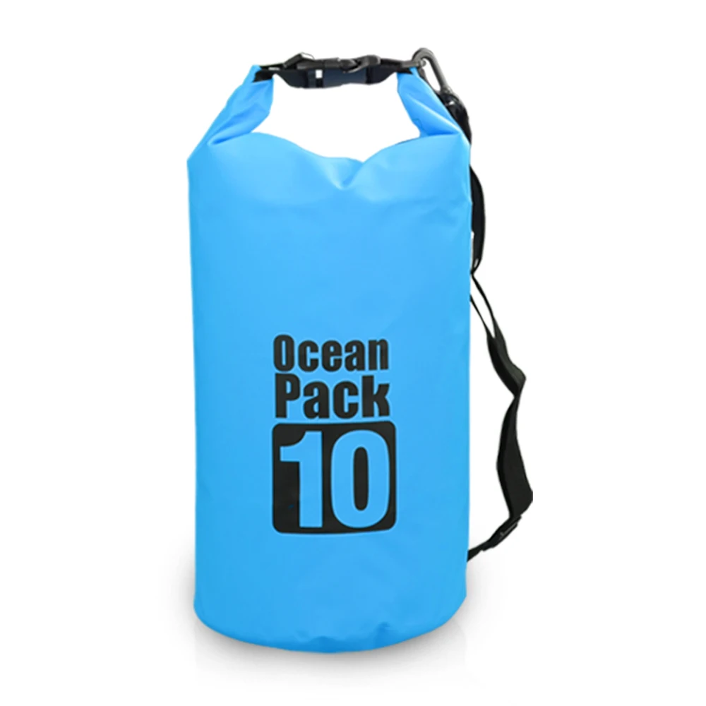 10L/15L/20L/30L Открытый Водонепроницаемый сухой мешок рюкзак плавательный мешок воды плавающий мешок для Каяка рафтинг речной треккинг - Цвет: light blue 10L