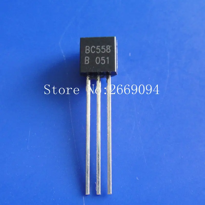 

100Pcs BC558 BC558B TO-92 PNP 30V 0.1A Transistor