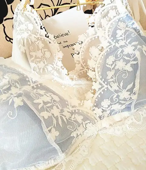 Новое поступление реальные фотографии французский стиль Лолита сексуальный милый кружевной Мягкий беспроводной бесшовный бюстгальтер трусики набор RB316