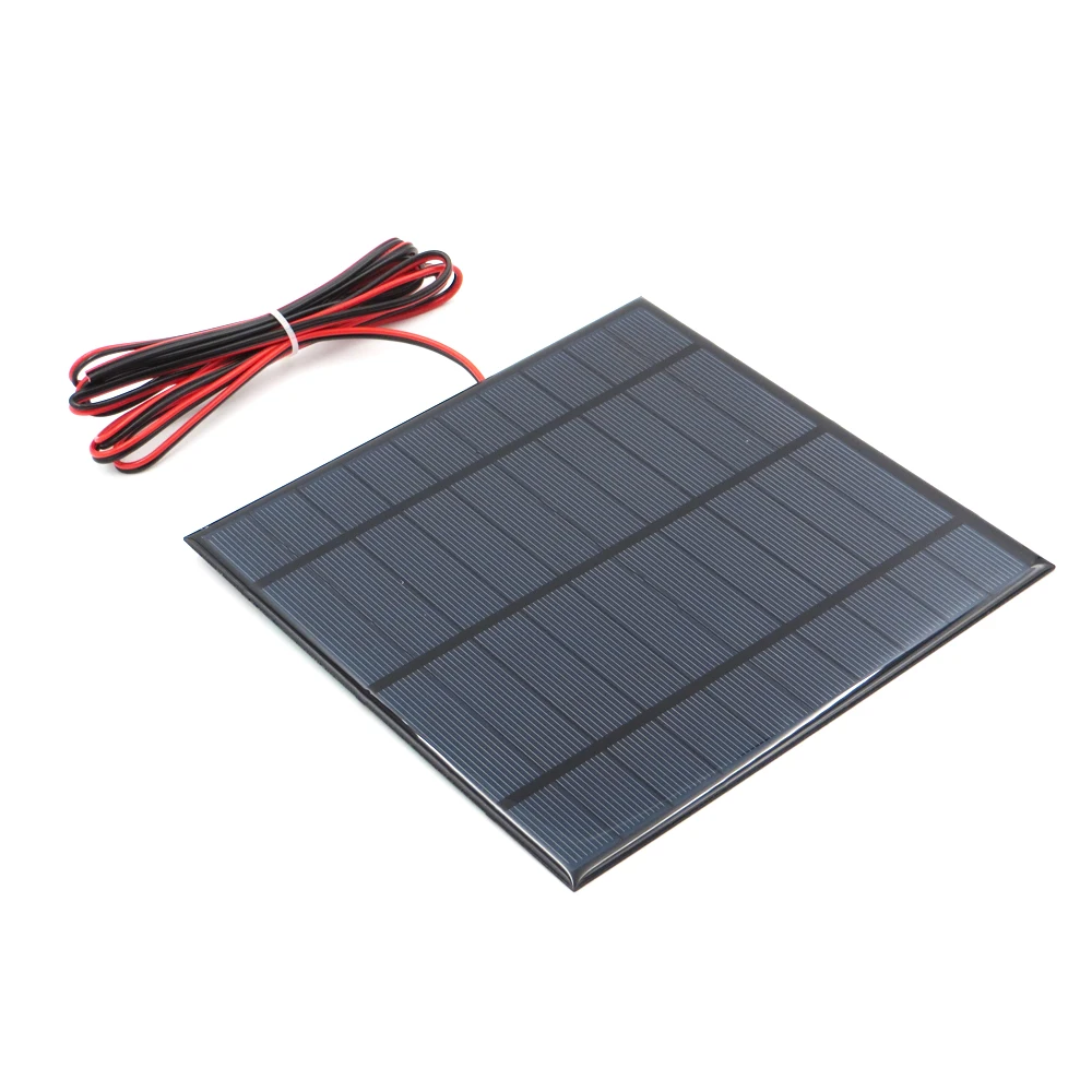 

1pc x 5V 4.2Watt with 200cm extend wire Solar Panel Polycrystalline Silicon DIY Battery Charger Small Mini Solar Cell cable toy