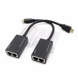 1 пара CAT5e CAT6 HDMI удлинитель 30 м 10ft HDMI к более чем RJ45 расширения сети усилитель 1080 P LAN Ethernet повторителя разъем