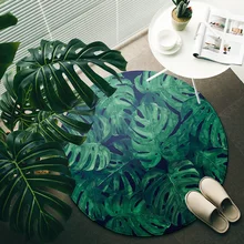 60 см/80 см/100 см скандинавский лес зеленый Растительный ковер круглый зеленый коврик в форме листа журнальный столик для гостиной диван напольный коврик татами коврик ковер