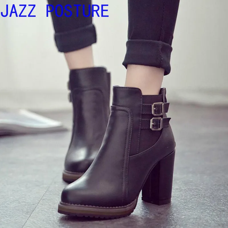 

Restoring ancient ways of new fund of 2019 autumn winters is thick with han edition high female boots with elastic belt buckle z