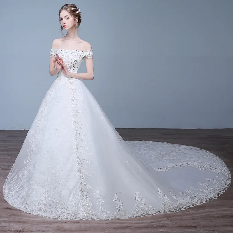 Vivian's Bridal 2018 летнее модное свадебное платье принцессы кружевное длиной до пола