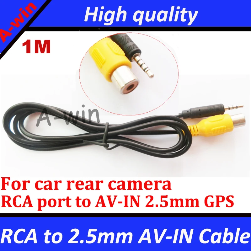 RCA to AV IN 2.5mm jack for car rear view camera input free shipping on