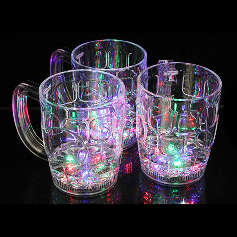 Волшебная красочная светодиодная пивная кружка бочка для напитков мигающая