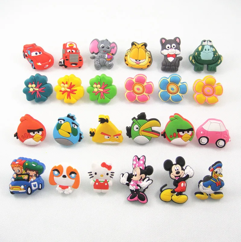 8x PVC Soft Rubber Cartoon knobs Drawer Knob Kids Wardrobe