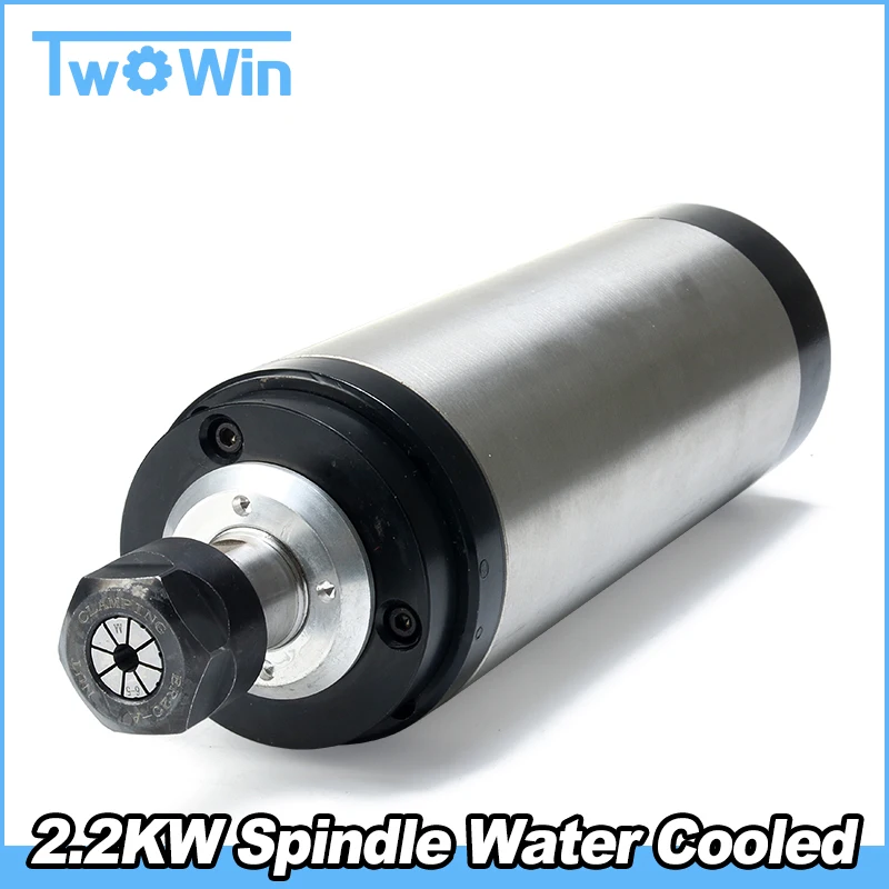 

2.2KW Spindle Water Cooling 24000rpm Machine Spindle Motor Engraving Milling Spindle 220v AC Spindle 4 Bearing High Quality