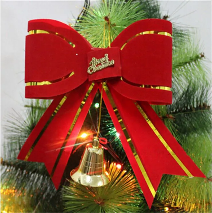 

For Christmas Holiday Big Red Bow Christmas Tree Decorated For Home 4Sizes C094