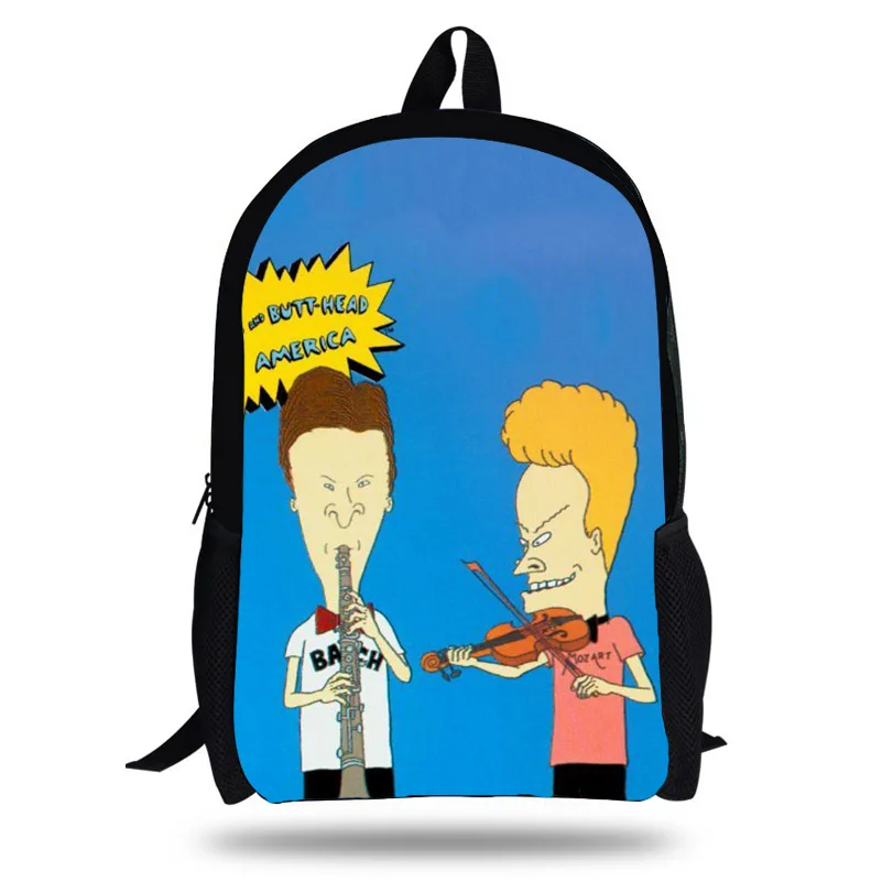 

16-Inch Cartoon Beavis and Butt-Head Do American Printing Backpacks Bag For School Boys Girls Casual Backpacks For Students
