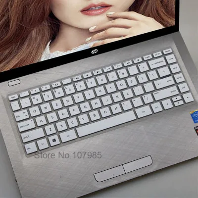 Для hp Pavilion x360 14-ba078TX 14-ba063tx ba064tx Новинка года 14 дюймов сенсорный экран ноутбук клавиатура силиконовая клавиатура протектор кожного покрова - Цвет: White