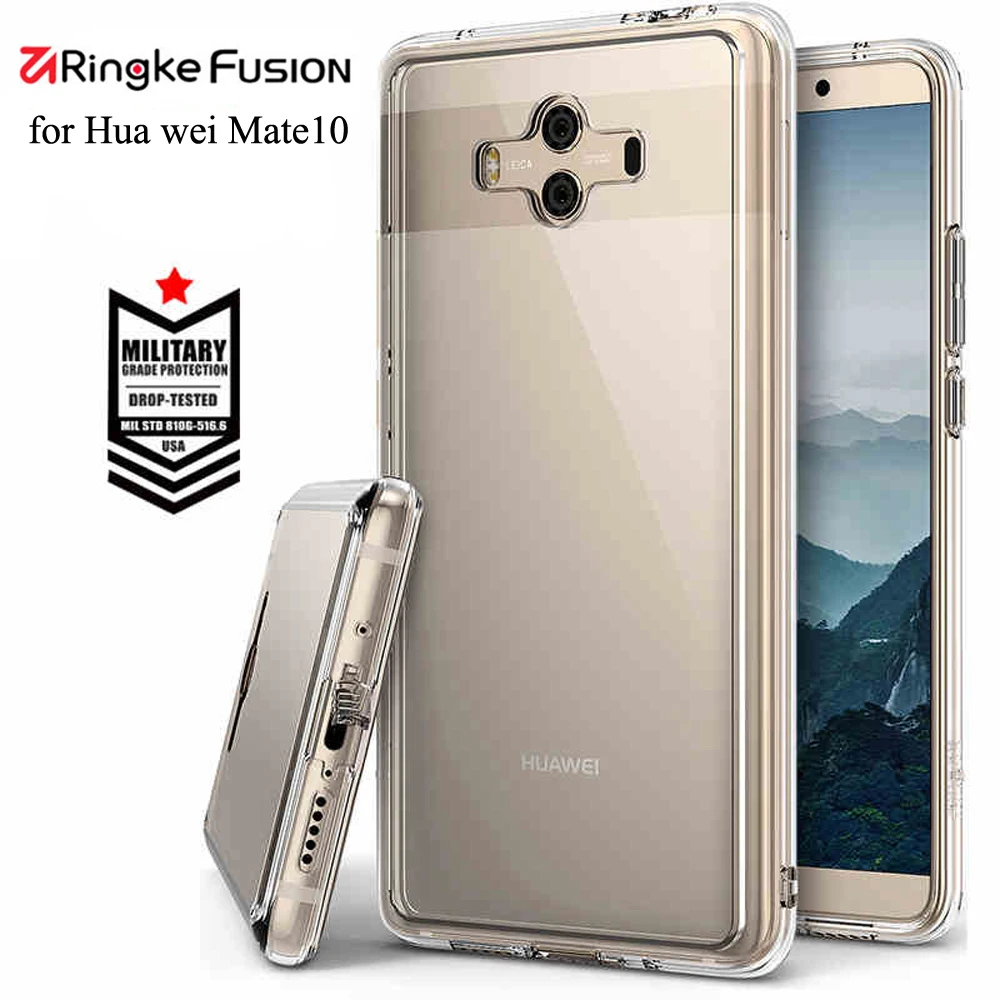 Ringke Fusion для huawei mate 10 Чехол прозрачный PC задняя крышка мягкая TPU гибридная рамка