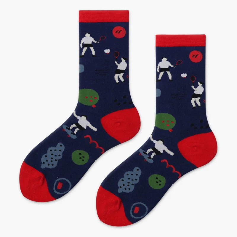 [COSPLACOOL] Японские Харадзюку забавные носки для животных, женские креативные носки унисекс с милым принтом, Рисунок маслом, Meias Femme - Цвет: 1