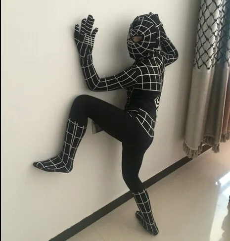 DB23728 Black spiderman costume-12