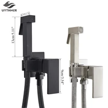 

TY NEW2022 Uythner Bidet Faucet Brass Shower Tap Washer Mixer Cold Hot Water Mixer Crane Square Shower Sprayer Head Tap Toilet