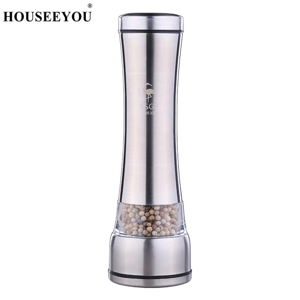 HOUSEEYOU Pepper Mills Spice Salt Seasoning Sauce Grinders Muller