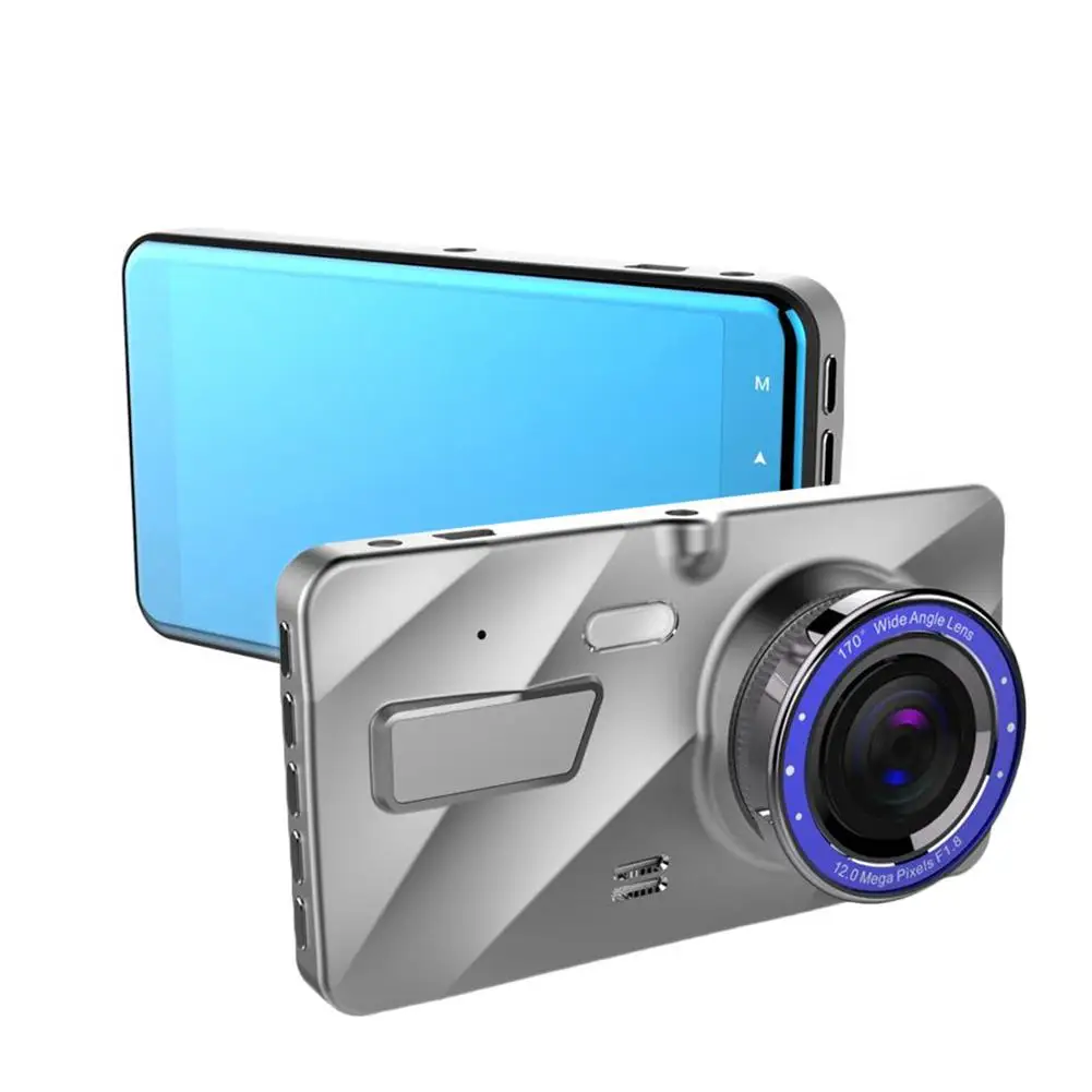 

New Car DVR Alloy 4-Inch Screen Driving Recorder Dash Cam Double-Lens Wide-angle HD Night Vision Screen Car Camera Camcorders