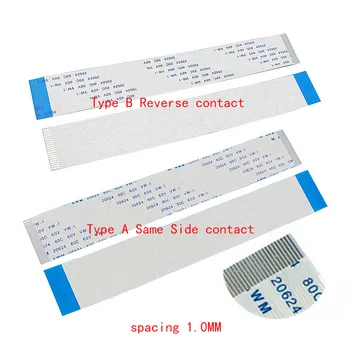 

10Pcs FPC Flexible Flat Cable FFC 1MM 100MM A B type interface 4P 5P 6P 8P 10P 12P 14P 16P 18P 20P 22P 24P-60P 10cm fpc