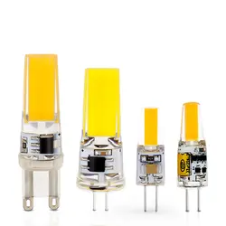 Светодиодный G4 G9 лампа AC/DC затемнения 12 V 220 V 3 W 6 W COB SMD светодиодные осветительные приборы заменить галогенные фары люстры