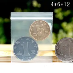 4x6 см толщиной 0.12 мм Ziplock Сумки ювелирные изделия Ziplock Сумки Самоуплотняющаяся 500 шт./лот ziplock Пластик Сумки прозрачный PE Сумки H0133