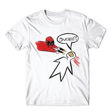 New Slim Deadpool Costume White women Casual T-shirt woman T Shirts Fashion 2017 anime Printed tee shirt homme de marque