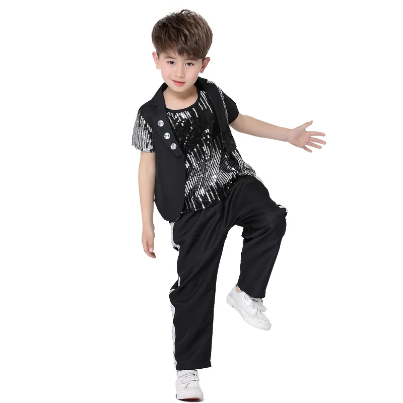 Children Jazz Dance Costumes Boy Street Dance Clothes Hip hop Dance
