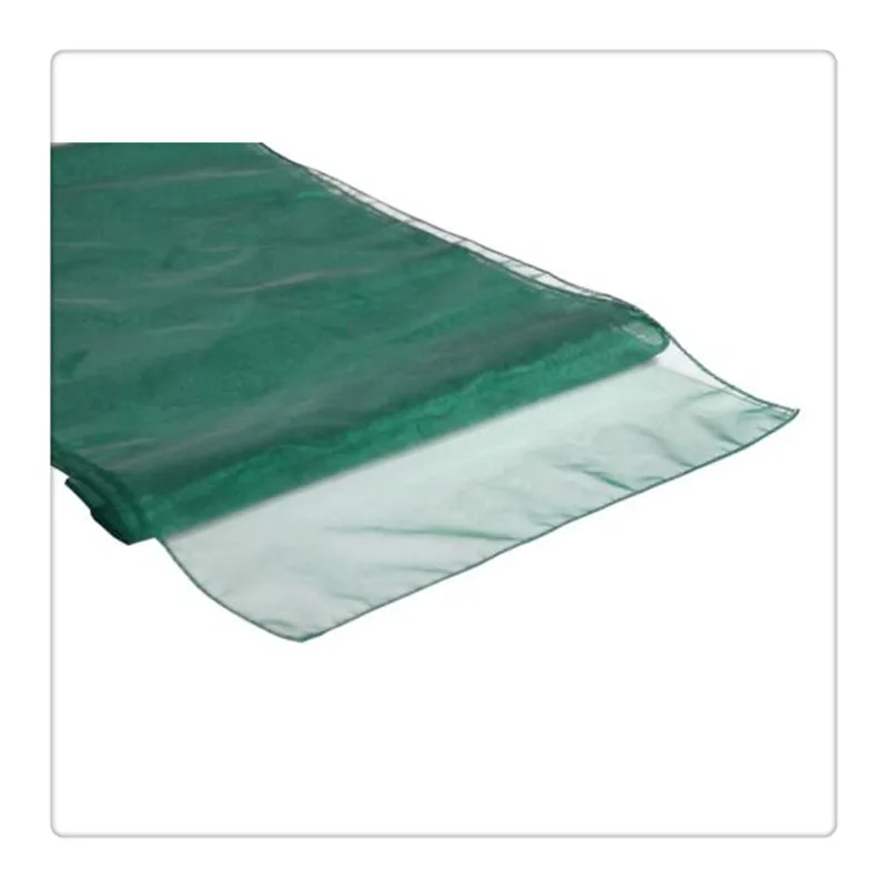 12pcs mesa Organza hunter green Table Runner for weddingsin Table