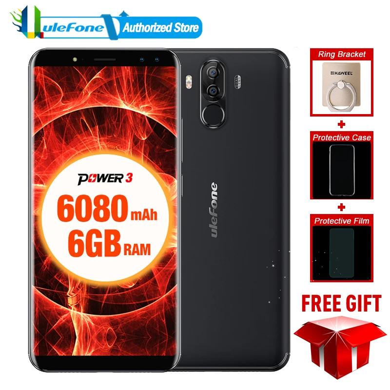 Ulefone Мощность 3 6 0 &quot18:9 Экран мобильного телефона Android 7 1 MT6763 Восьмиядерный ГБ + 64