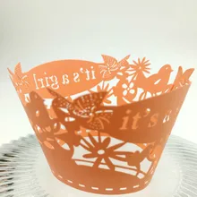 Резьба 100 шт./лот форма цветка бумажная коробка с узором окружающий край Свадебная вечеринка праздник закуски печенье обёртка для кексов упаковка 5Z