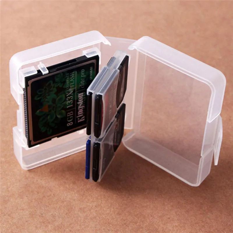 

Wholesale Card Compact Flash Memory Card Protecter Box Storage Plastic Case Holder Memory Card Cases Free Shipping