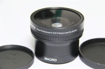 

Professional Multi Coated Optical Glass Macro 58mm 0.25x Wide FISH EYE Fisheye+12.5 Macro Angle LENS view of 180 degree Camera
