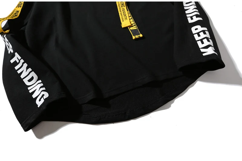 49 Горячая задняя пуловер с лентой напечатаны кофты Для мужчин в стиле «хип-хоп» на весну Повседневное модная одежда с длинными рукавами, толстовки в стиле "SWAG" в уличном стиле