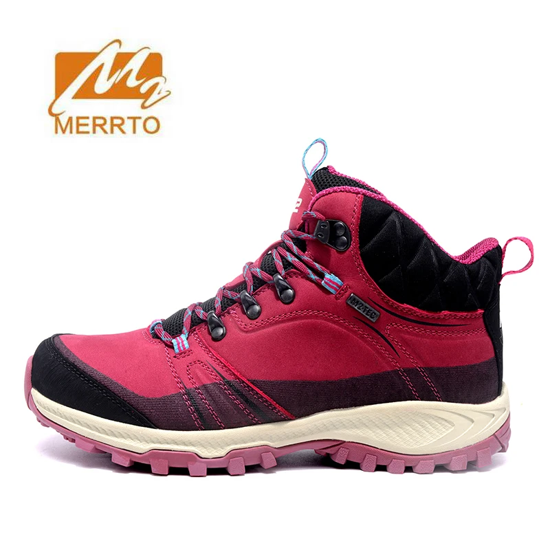 

MERRTO Women's Winter Outdoor Hiking Trekking Boots Sneakers Shoes For Women Leather Climbing Mountain Boots Shoes Woman Sneaker