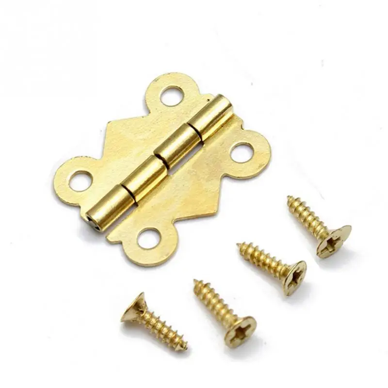 

2019 new 10pcs/lot Furniture Hardware 180 Degrees Mini Butterfly Door Hinges Bronze Cabinet Drawer Jewellery Box Decorate Hinge