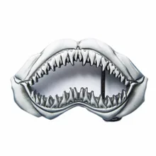 Новая Винтажная скульптурная зубы акулы пряжка для ремня
