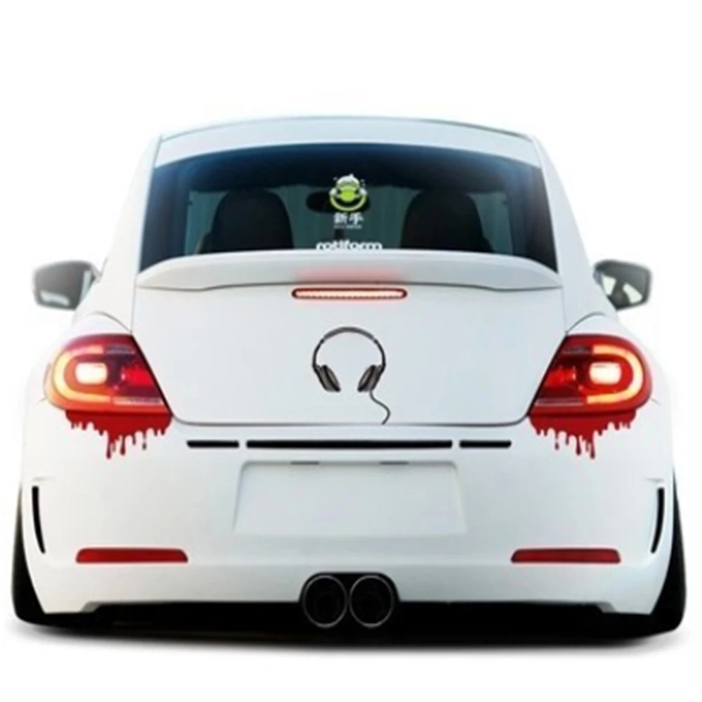 

14*5cm Red Bloody Car Stickers and Decals Car Styling Bleeding Zombie Reflective Graphics Motorcycle Accessories Decor Stickers