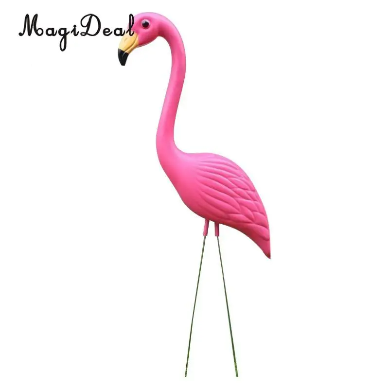 MagiDeal Realistic Large Pink Flamingo Garden Decoration Lawn Ornament Home Shelf Display Hand Craft Gift