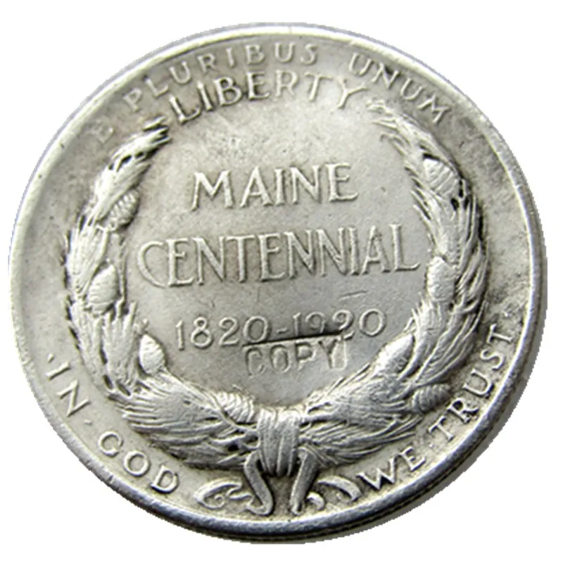 

1920-Maine Centennial Commemorative Half Dollars Silver Plated Copy Coins