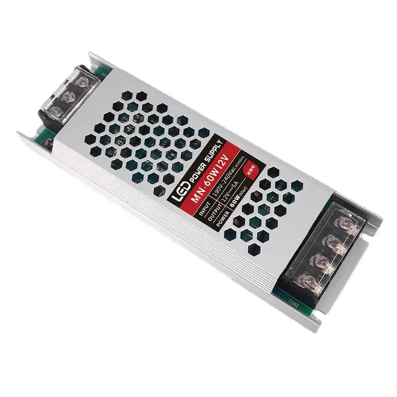 AC190-240V к DC12V Ультра тонкий светодиодный драйвер трансформатора питания для светодиодной ленты