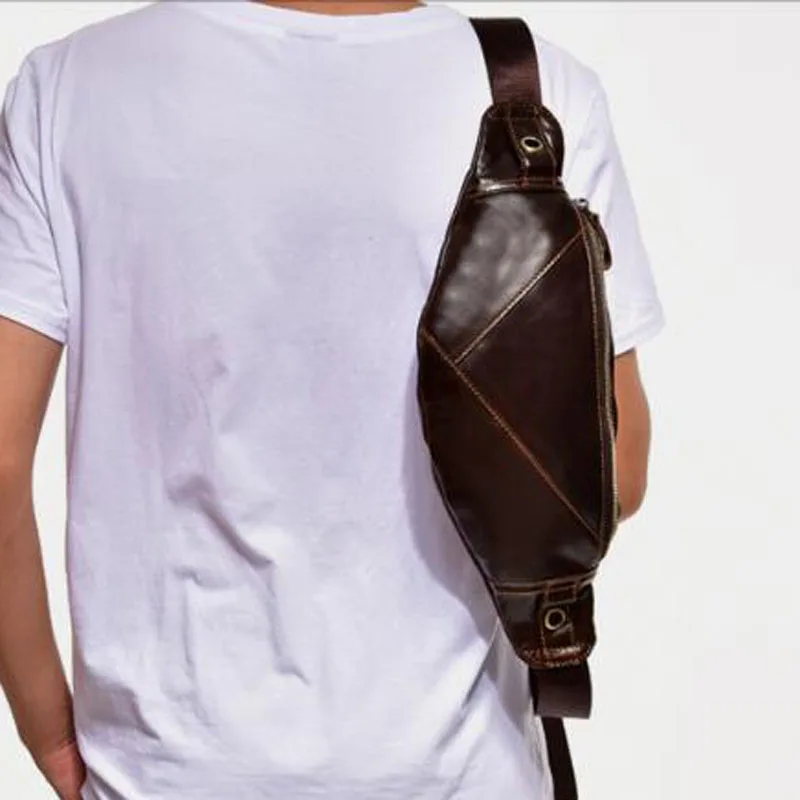 Мужская поясная сумка из натуральной кожи, винтажный пояс, поясная сумка из воловьей кожи, повседневная нагрудная сумка, дорожная сумка для телефона, сумка через плечо, сумка на каждый день