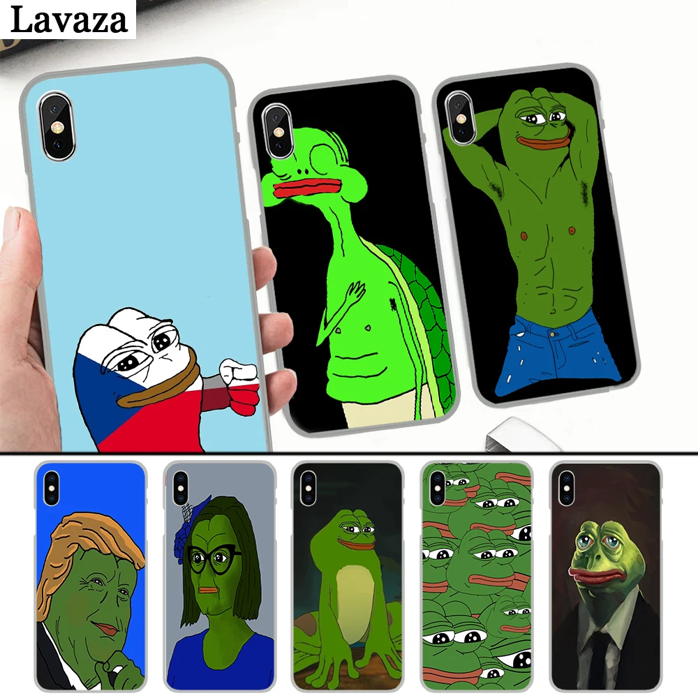 

Lavaza Cute Frog Meme Animal funny Hard Case for iPhone 4 4S 5 5S 5C 6 6S 7 8 Plus X XS MAX XR