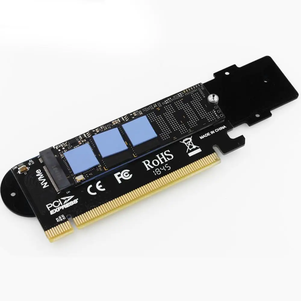 JEYI iSUB PCIE3.0 NVME адаптер x16 PCI-E полная скорость M.2 2280 алюминиевый лист теплопроводность кремния вафельное охлаждение