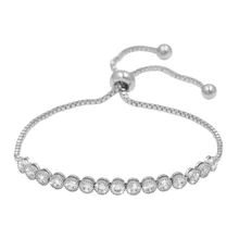 Классические круглые кубические циркония CZ хрустальные теннисные браслеты для женщин или свадьбы