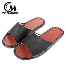 CONYMEE/лето ; Мужская обувь из натуральной кожи; сандалии; брендовые Роскошные шлепанцы для дома помещений; повседневные мужские кроссовки; пляжные вьетнамки