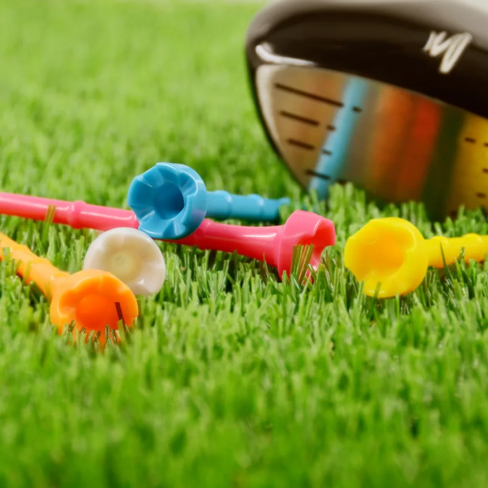 

Champkey Quality Golf Tees Pack of 60, Colorful 3-1/4 Inch Plastic Professional Eco-friendly 5 Colors Available