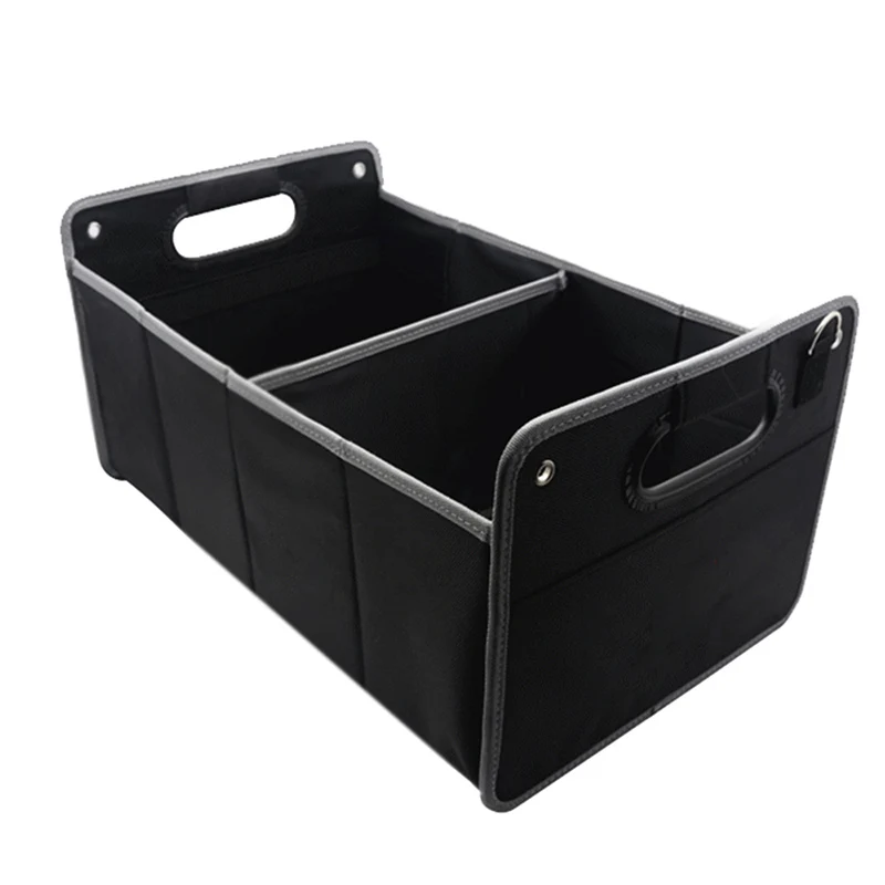 Сверхпрочные Оксфордские складные внутренние держатели, автомобильные складные мешки для хранения багажника, 40 кг нагрузки водонепроницаемый ящик HDTO03 - Цвет: BLACK